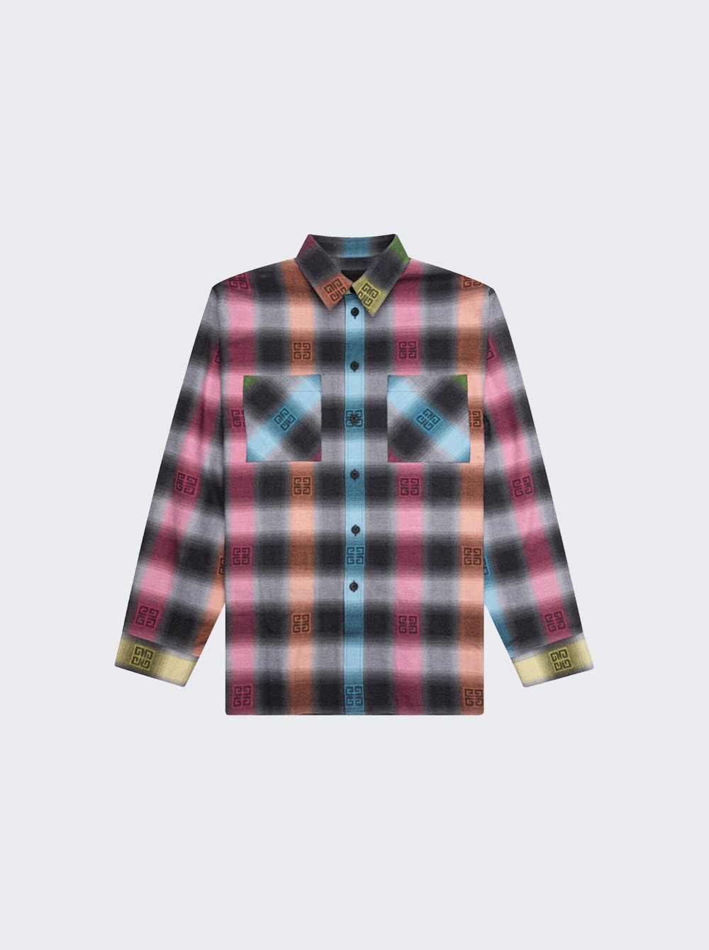 Oversized Shirt With Chest Pockets Multicolored - 1