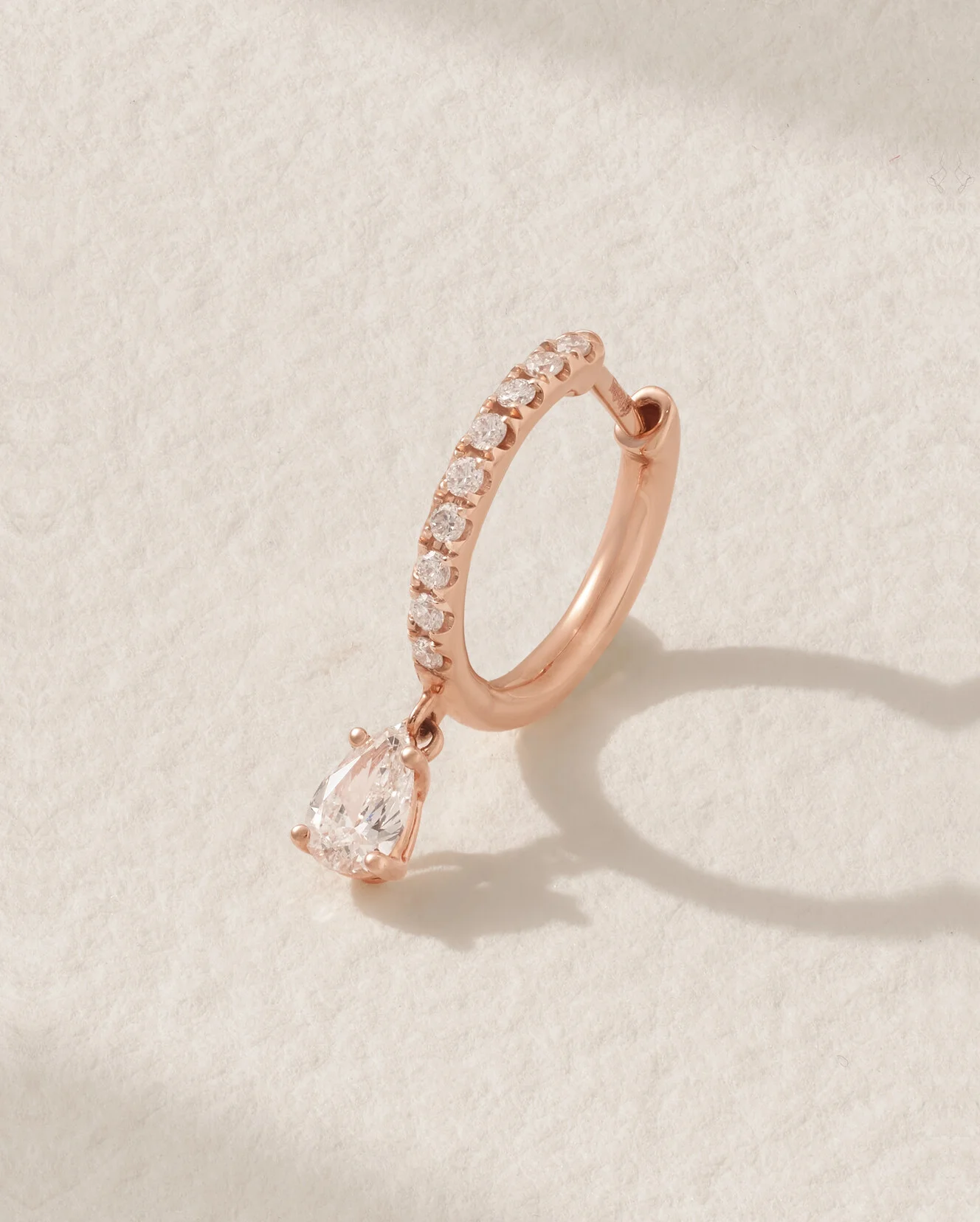 Huggies 18-karat Rose Gold Diamond Single Hoop Earring - 1
