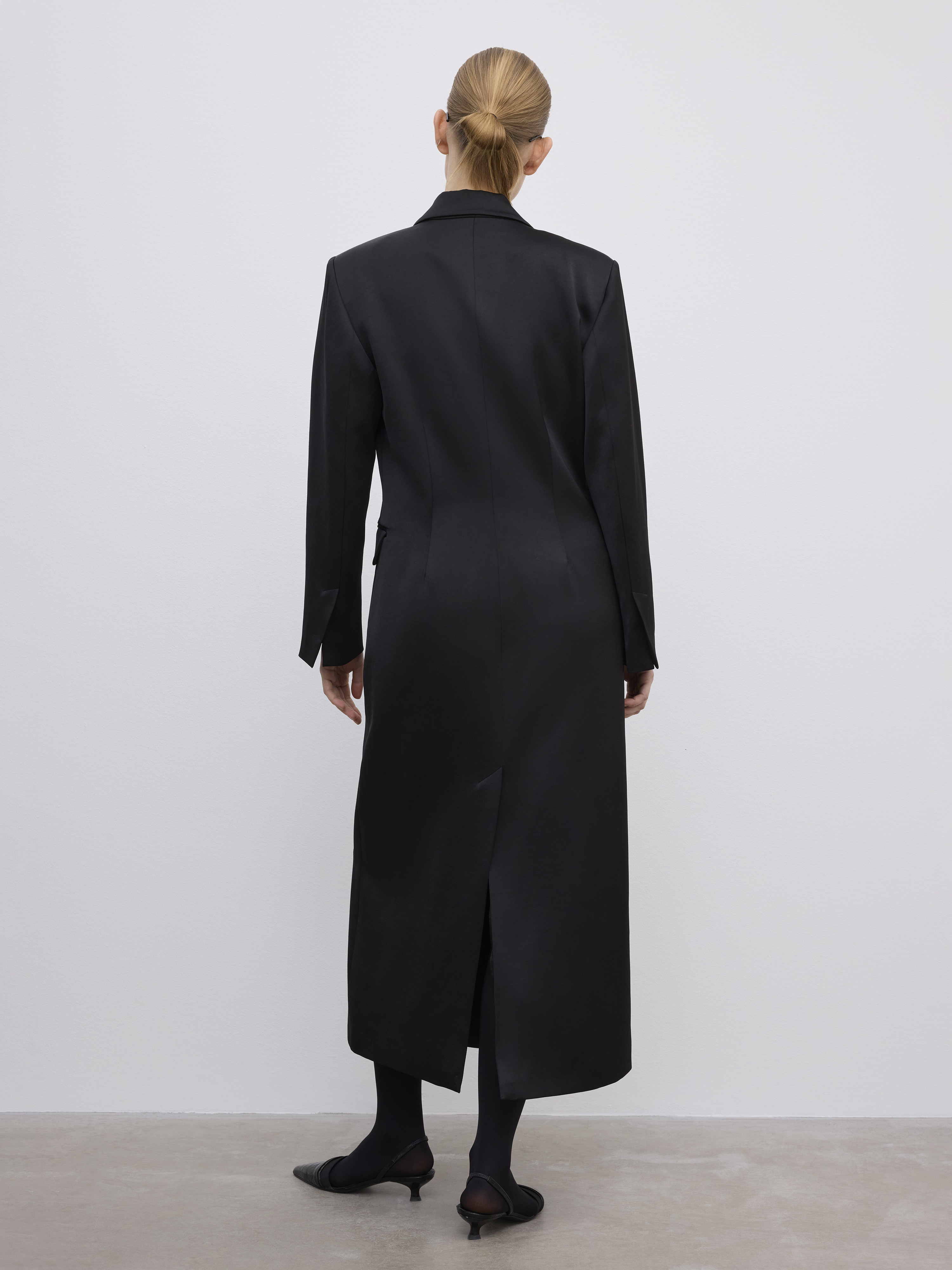 DB Long Satin Blazer - 5