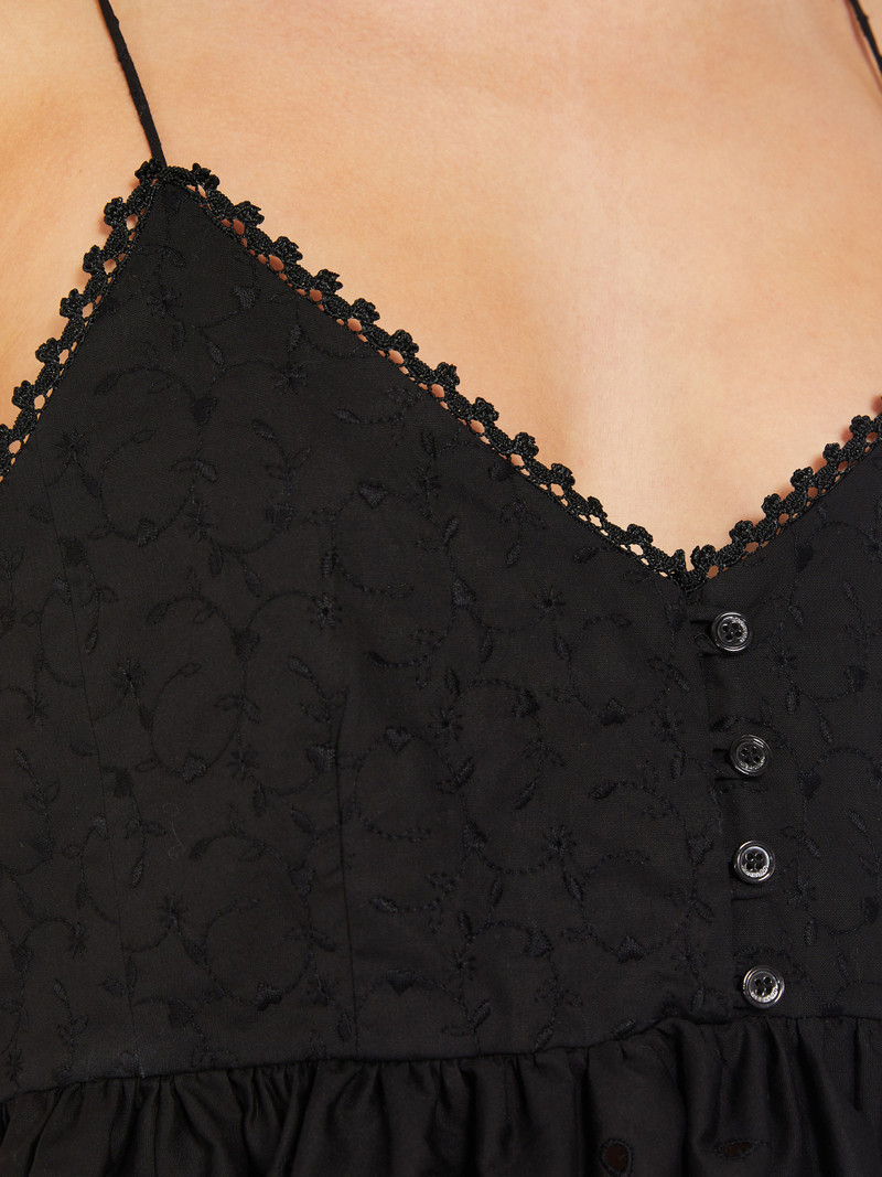 ASBURGO1234 Embroidered cotton canvas top 6