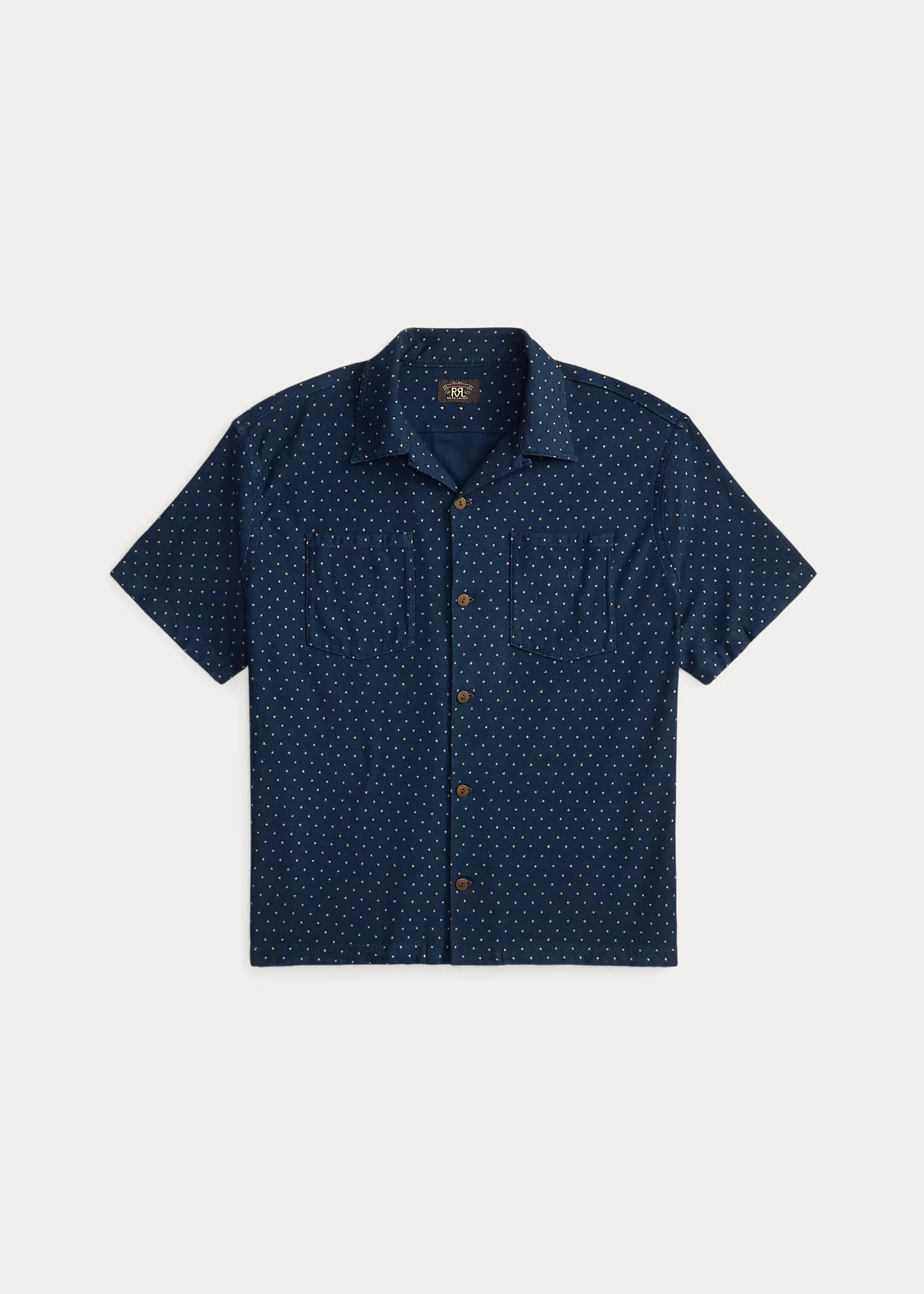 Star-Print Indigo Jersey Shirt - 1