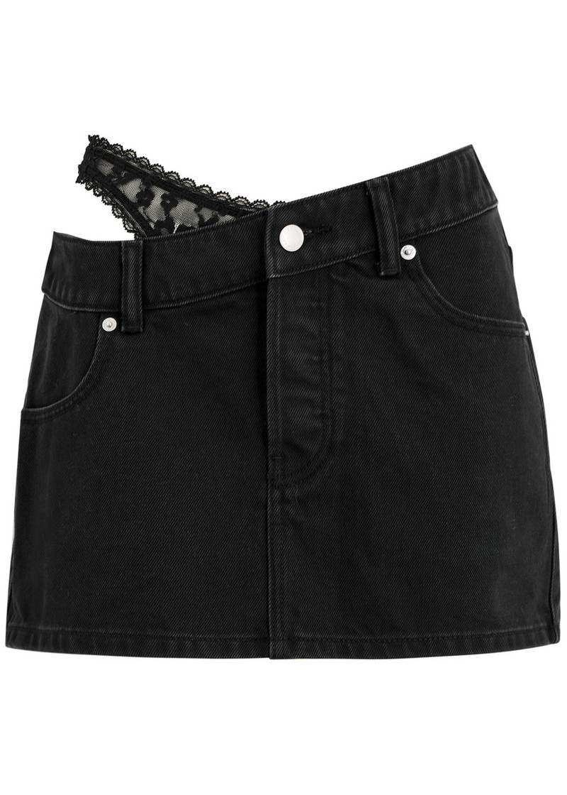 Alexanderwang.t Underwear-effect Denim Mini Skirt 1