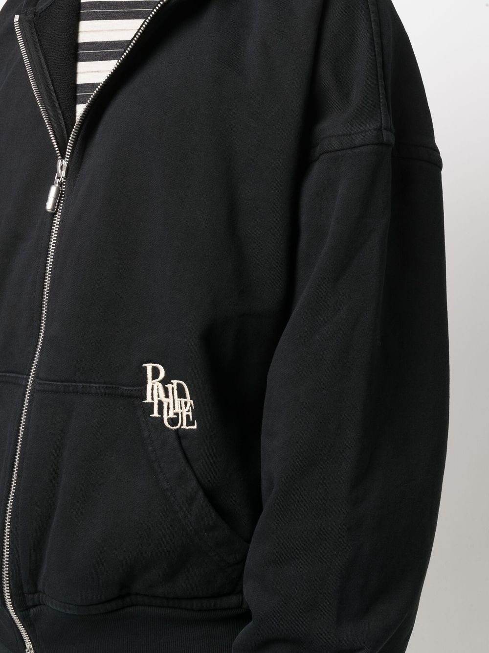 logo-embroidered hoodie - 5