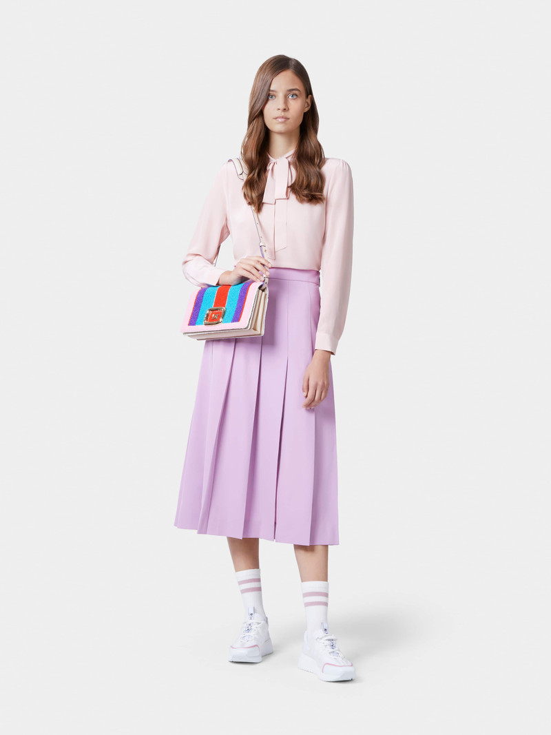 Roger Vivier Viv' Choc Metal Buckle Summertime Bag in Fabric outlook