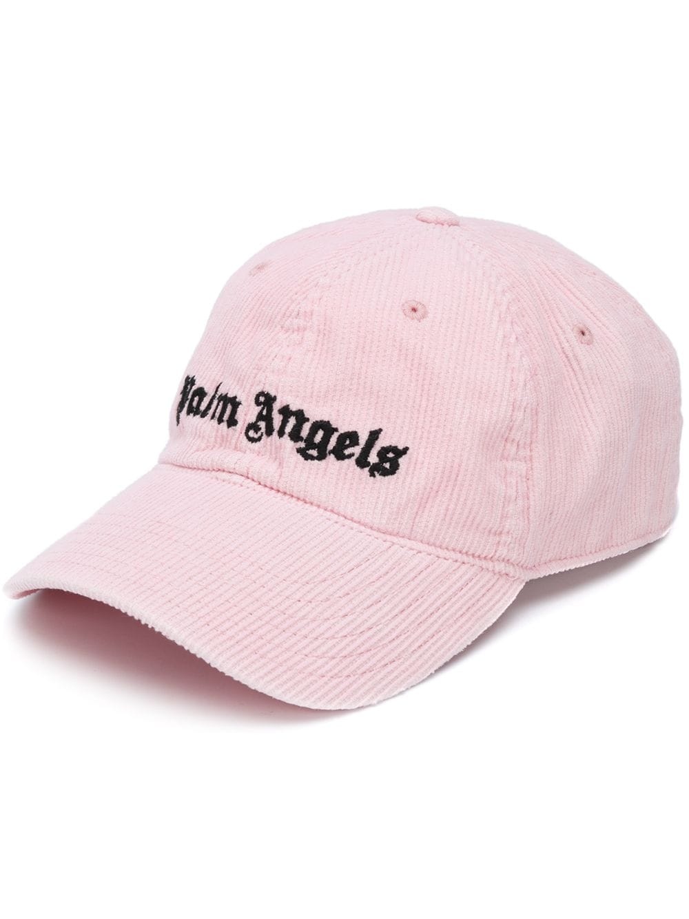 logo embroidered corduroy cap - 1