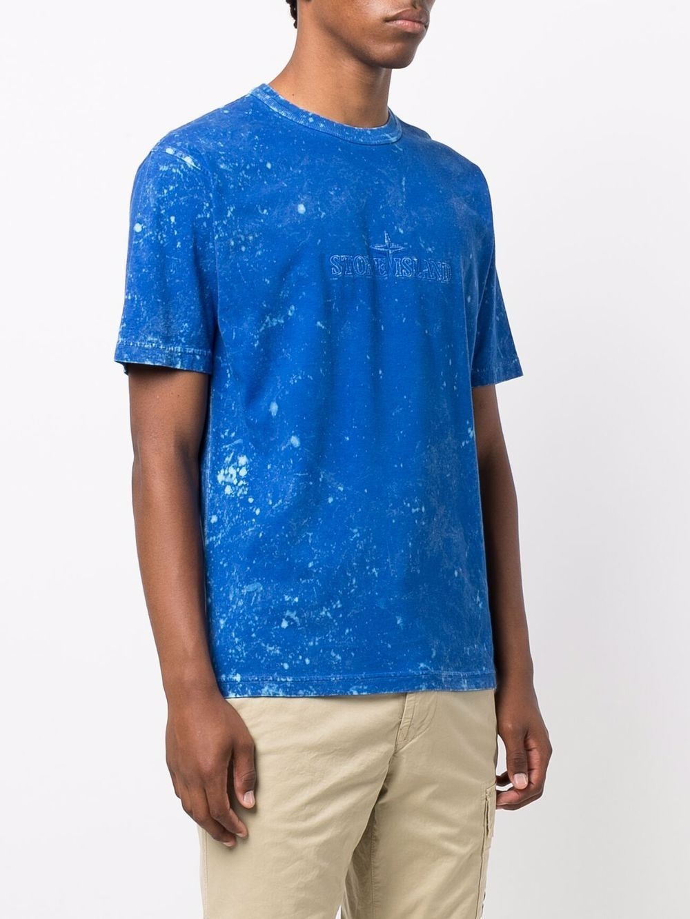 splatter-effect logo-print T-shirt - 3