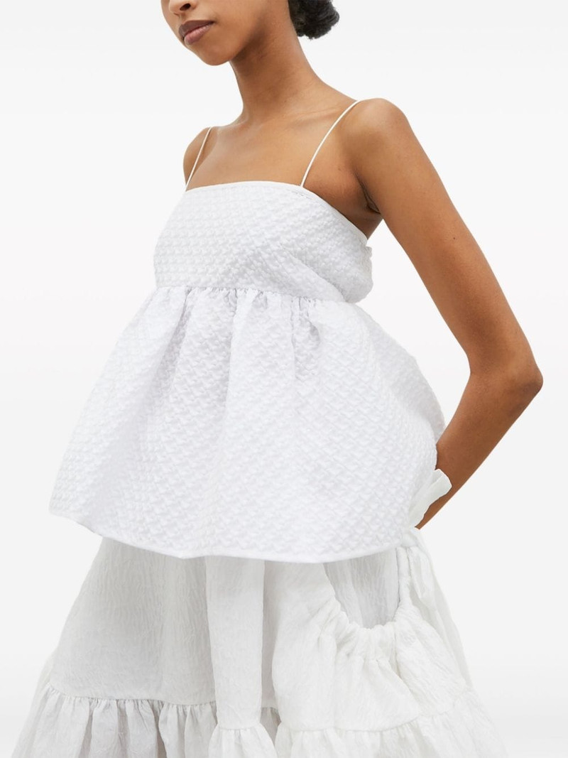 CECILIE BAHNSEN Selena matelassÃ© cotton blend top outlook