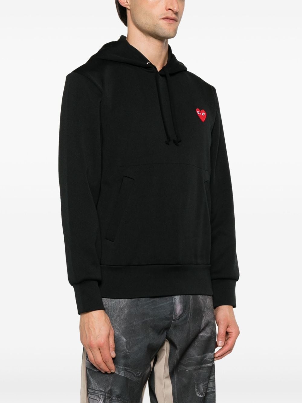 heart-patch hoodie - 2