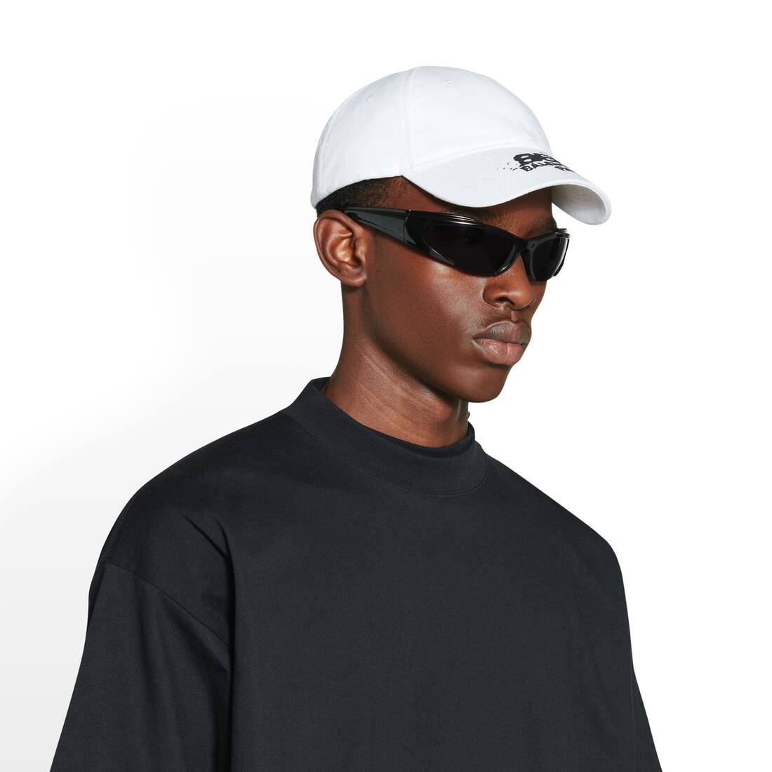 Hand Drawn Bb Icon Cap in White - 6