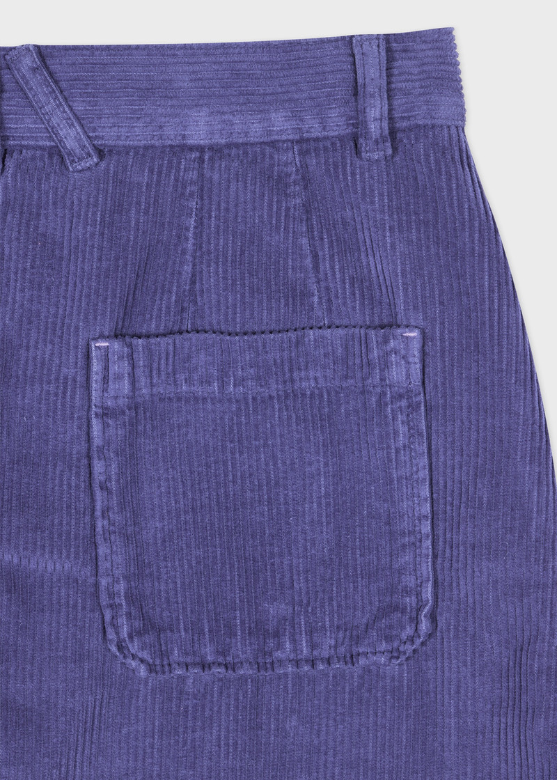 Paul Smith Women's Blue Cord High Waisted Mini Skirt outlook