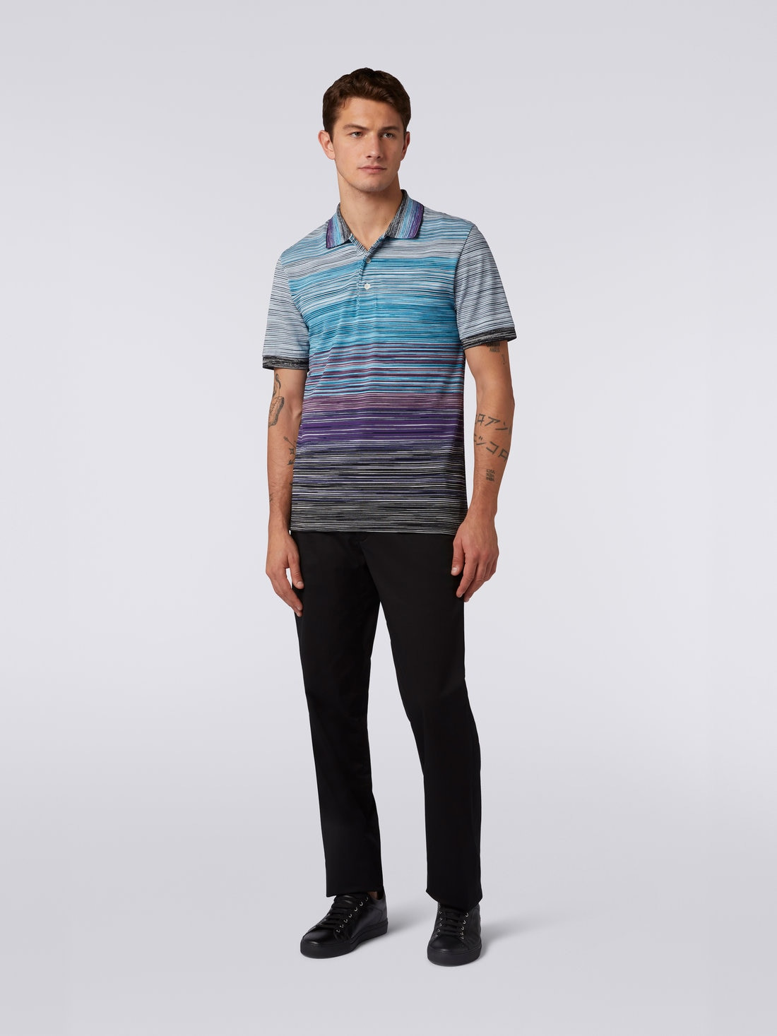 Slub cotton piqué polo shirt - 2