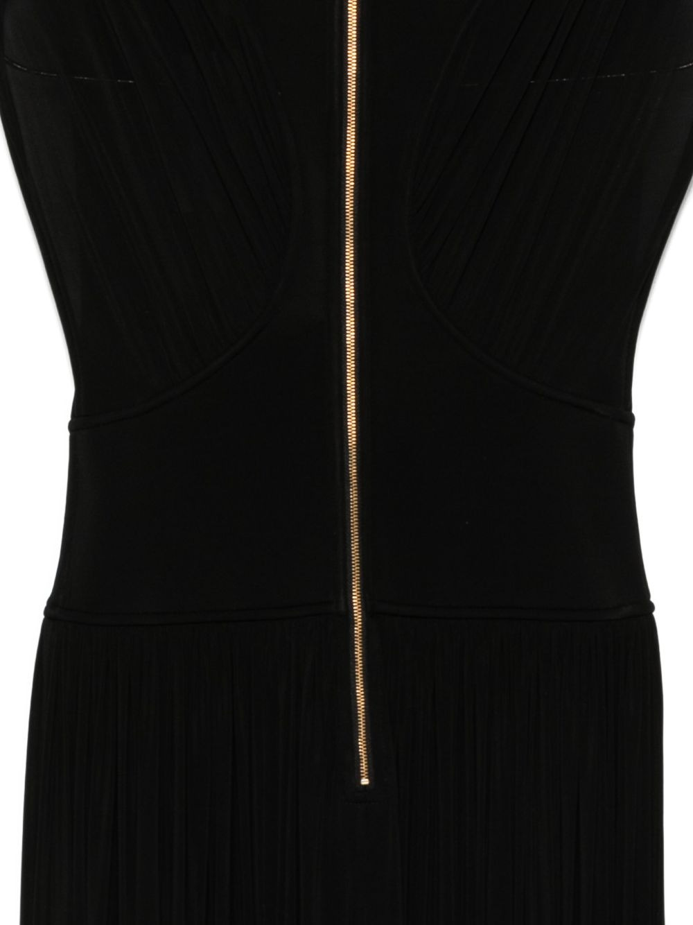 pleated-skirt sleeveless midi dress - 3