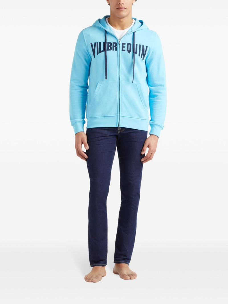 Vilebrequin stitched-logo cotton hoodie outlook