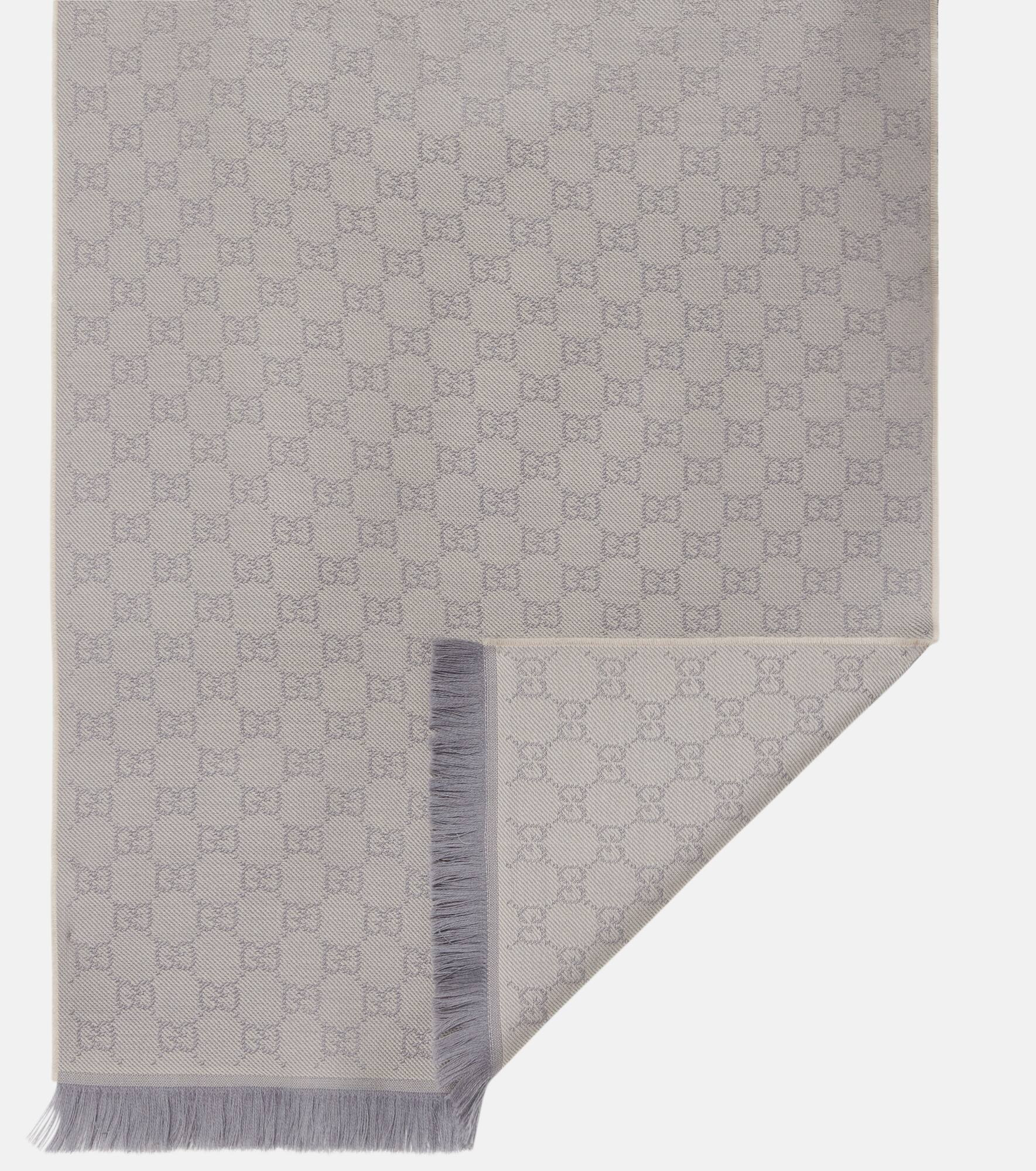 GG jacquard wool scarf - 5
