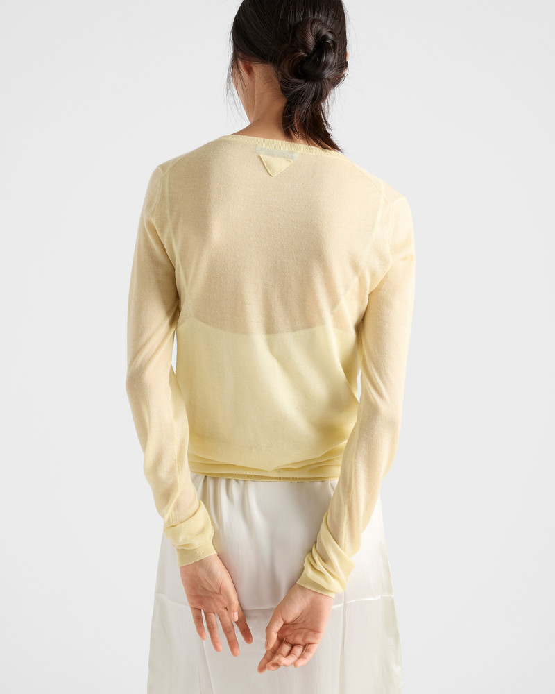 Cashmere and silk V-neck sweater 5