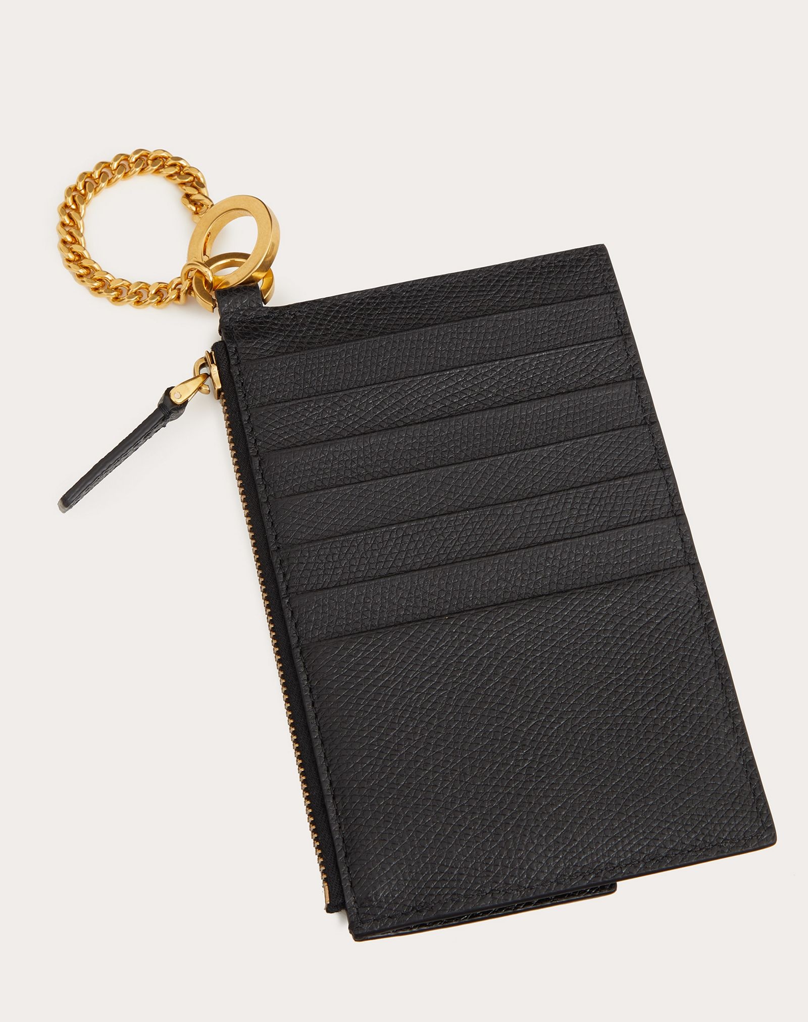 VLOGO SIGNATURE GRAINY CALFSKIN CARDHOLDER - 3