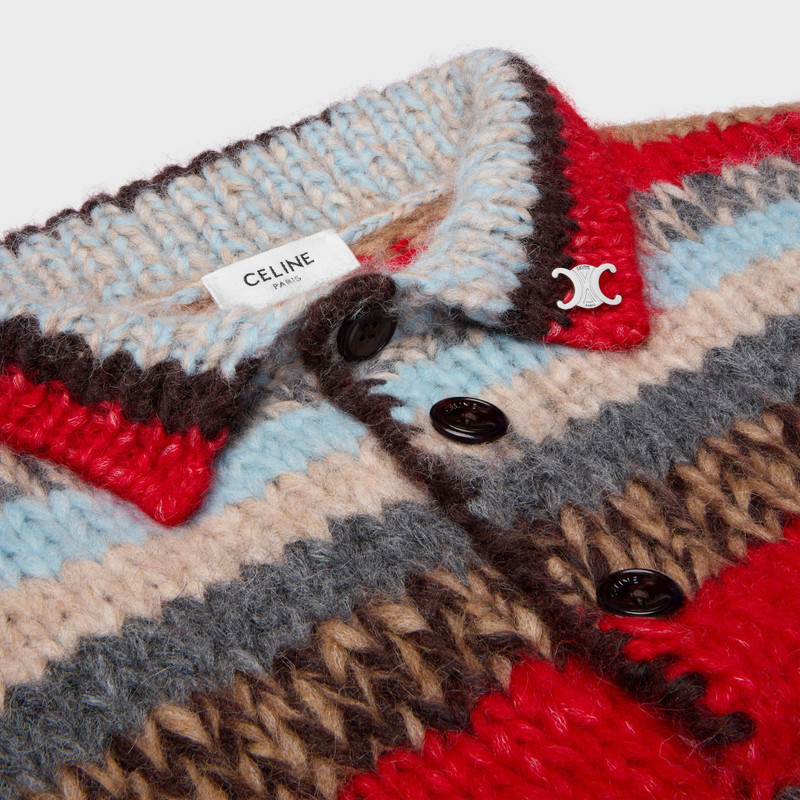 polo sweater IN MOULINE ALPACA AND WOOL 3