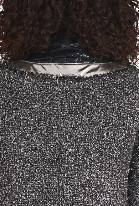 Capsule After ski  - Black and silver tweed and lurex jacket - 8