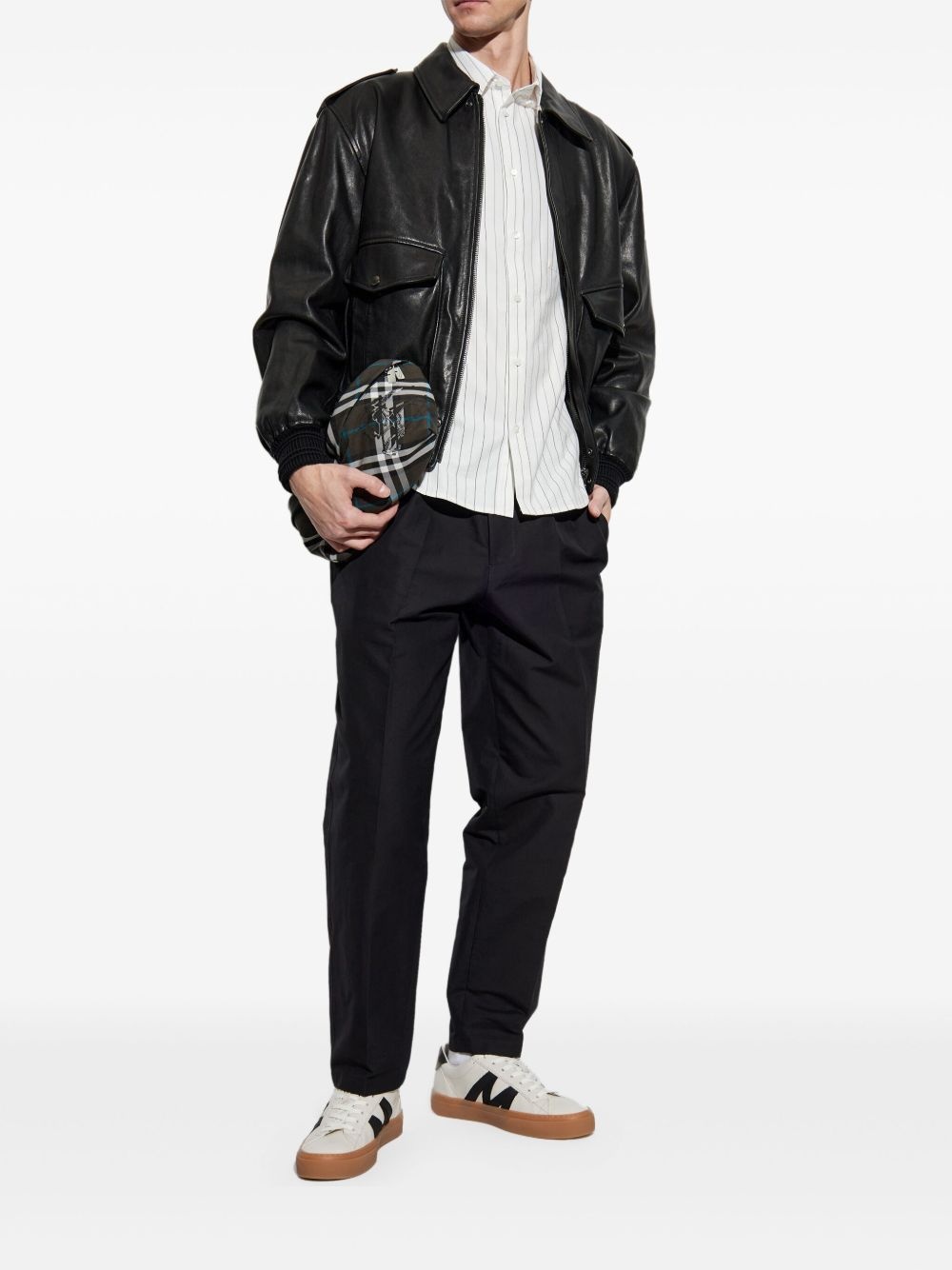 leather bomber jacket - 2