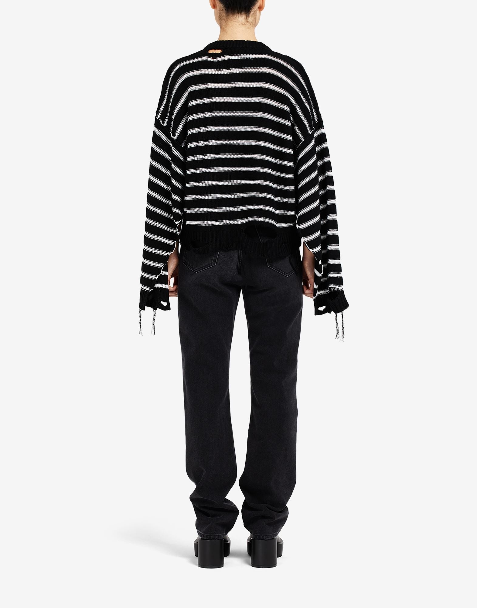 Distressed knit sweater - 4