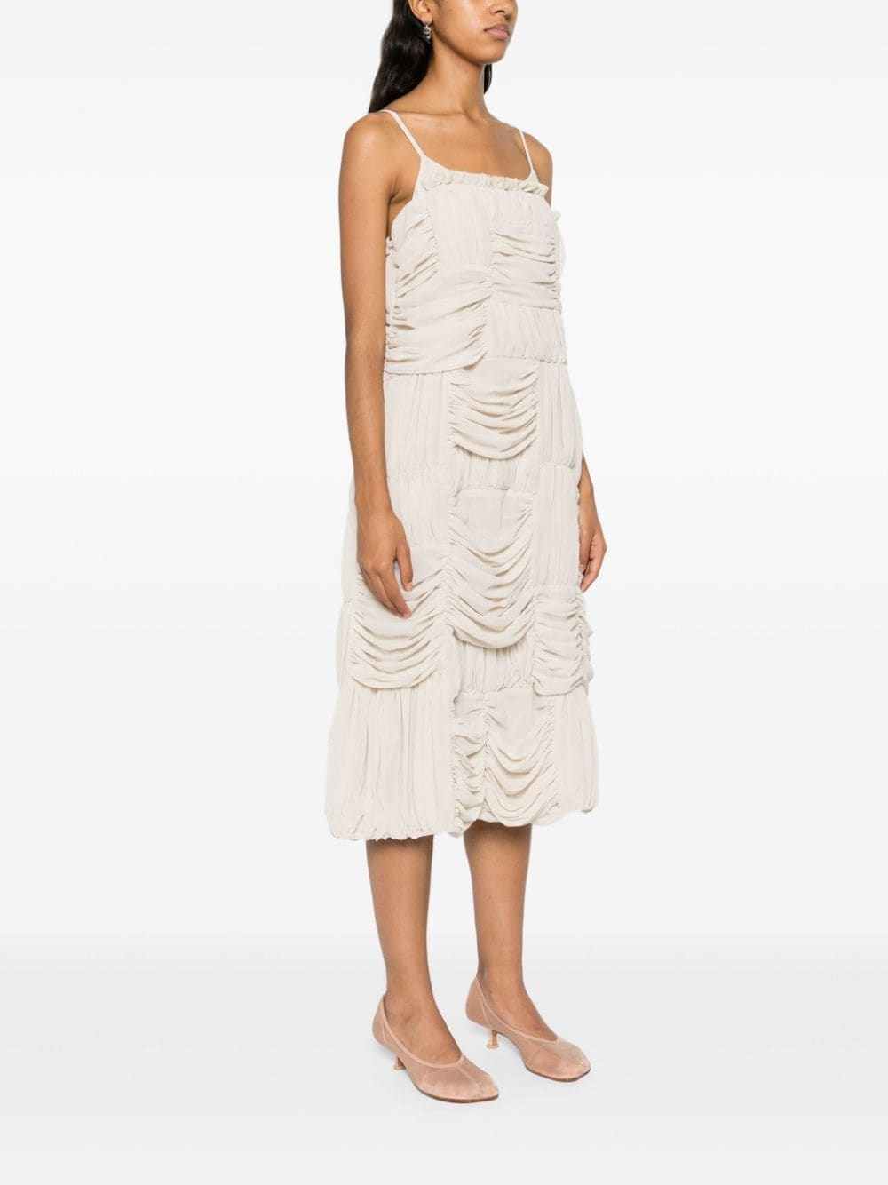 ruched midi dress - 3