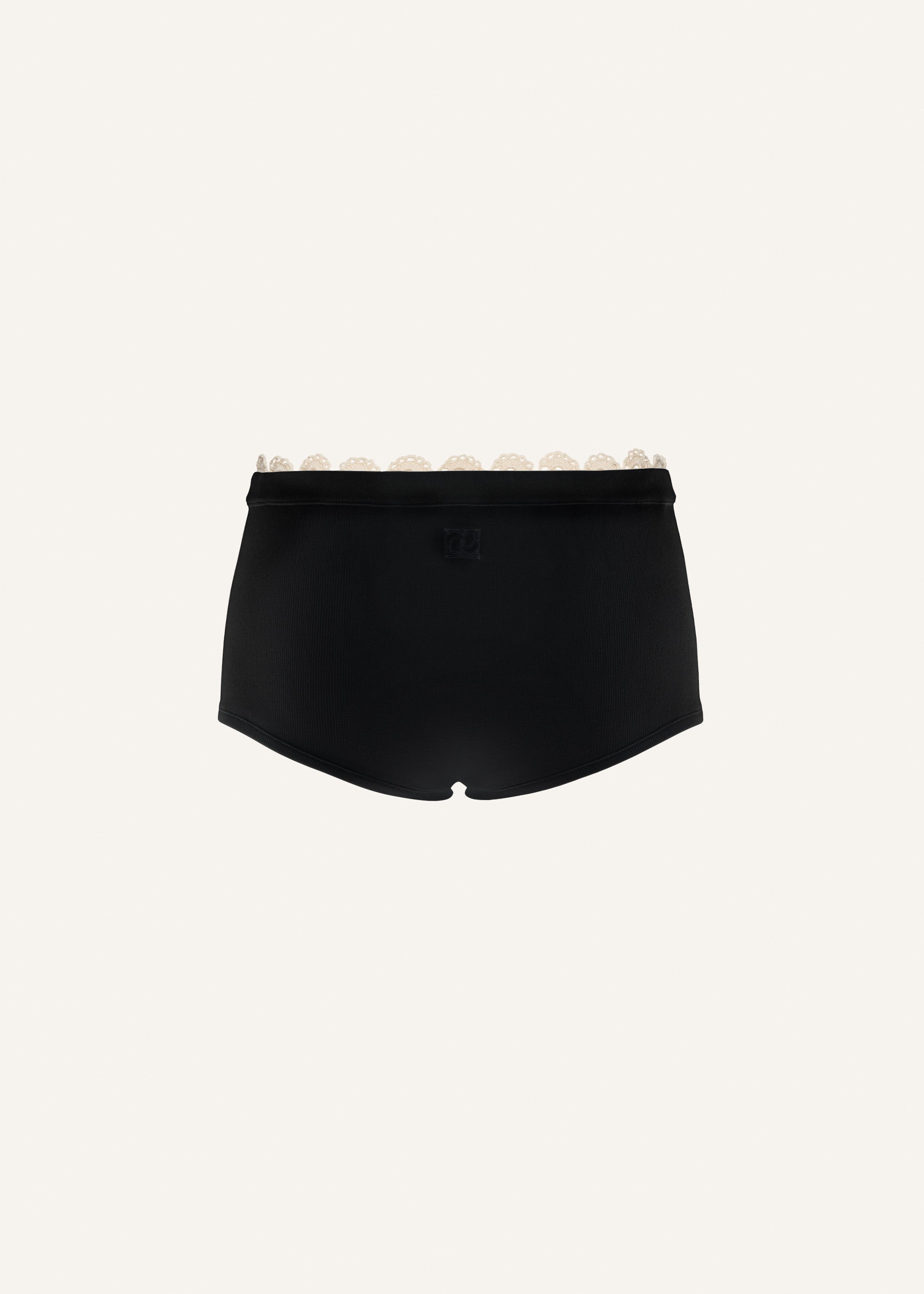 Lace-detail underwear shorts in black - 2