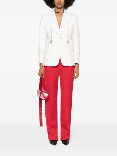 Alexander McQueen tapered tailored cotton trousers outlook
