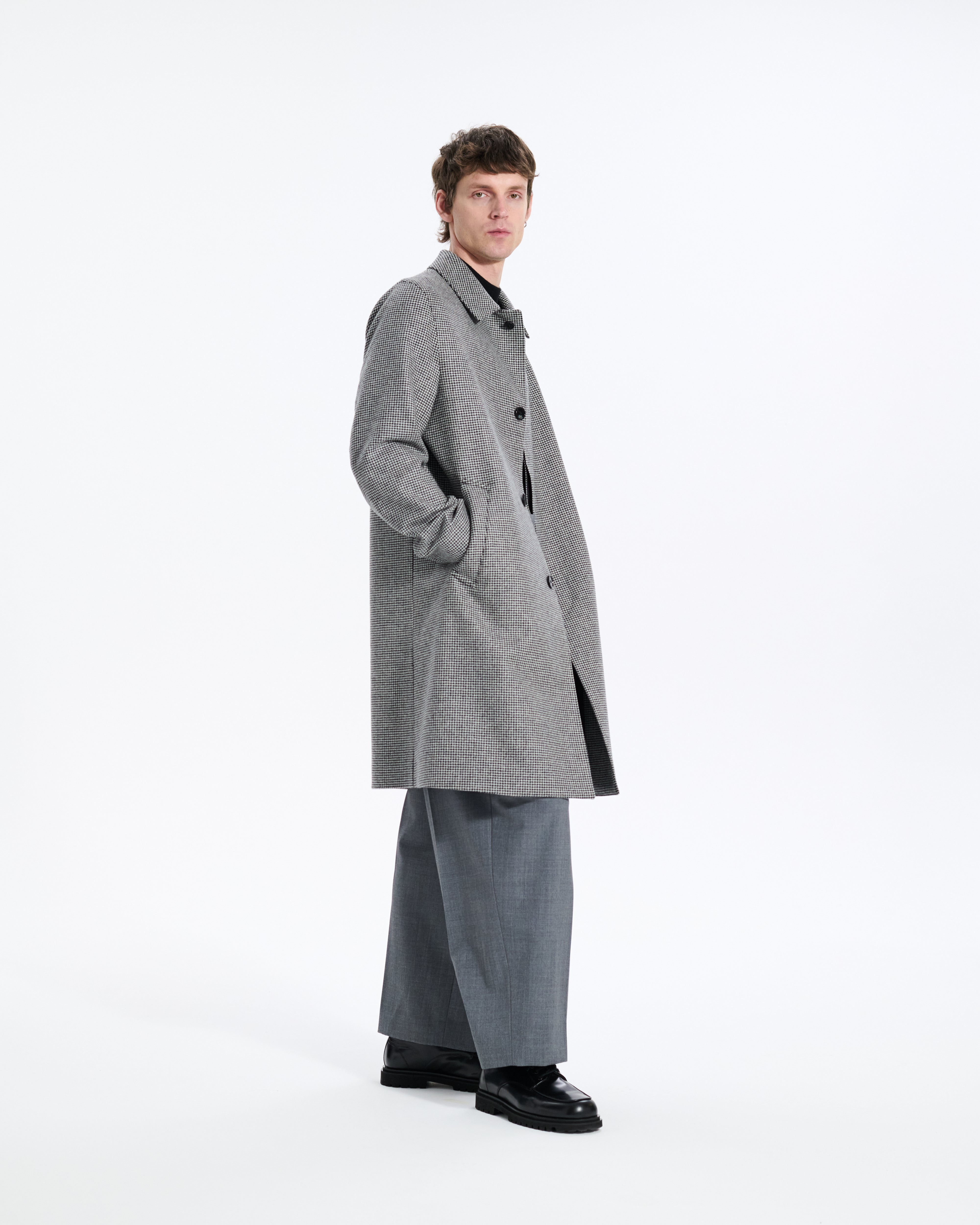 Dunkeld Houndstooth Wool Coat - 4
