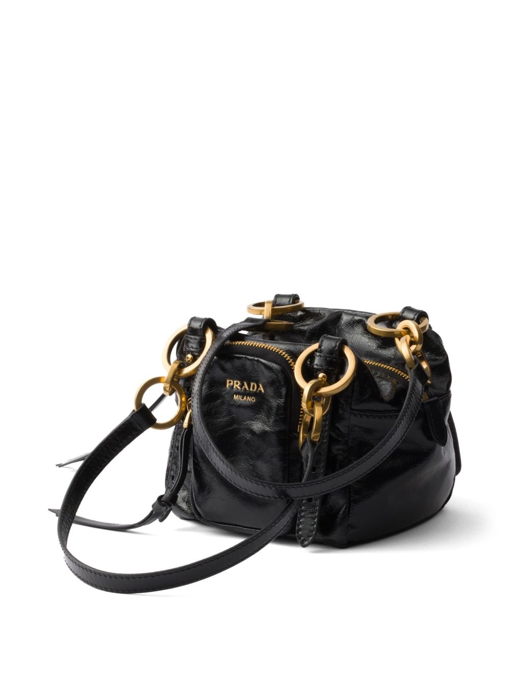mini leather tote bag - 3