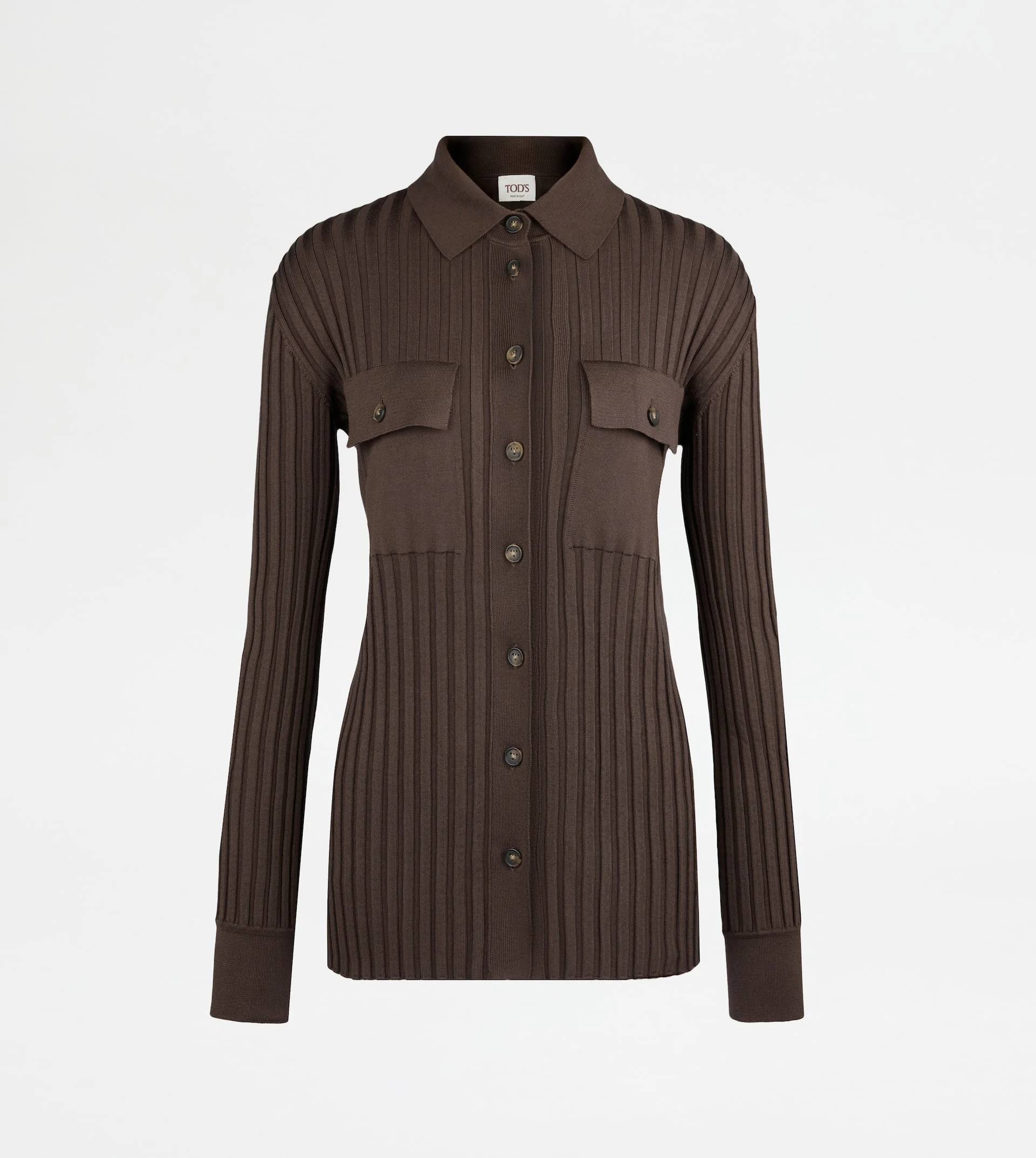 SWEATER IN SILK - BROWN - 1