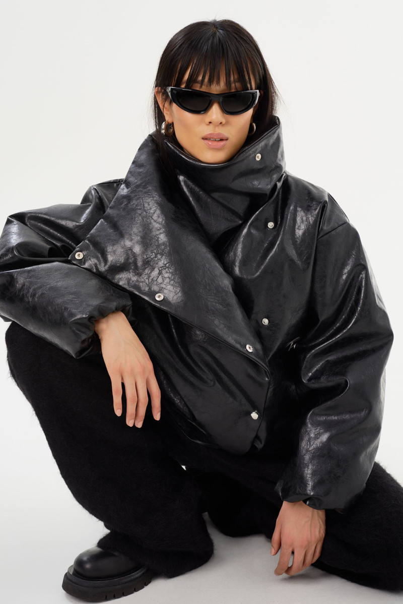 RONNIE | Faux Leather Puffer Jacket 9