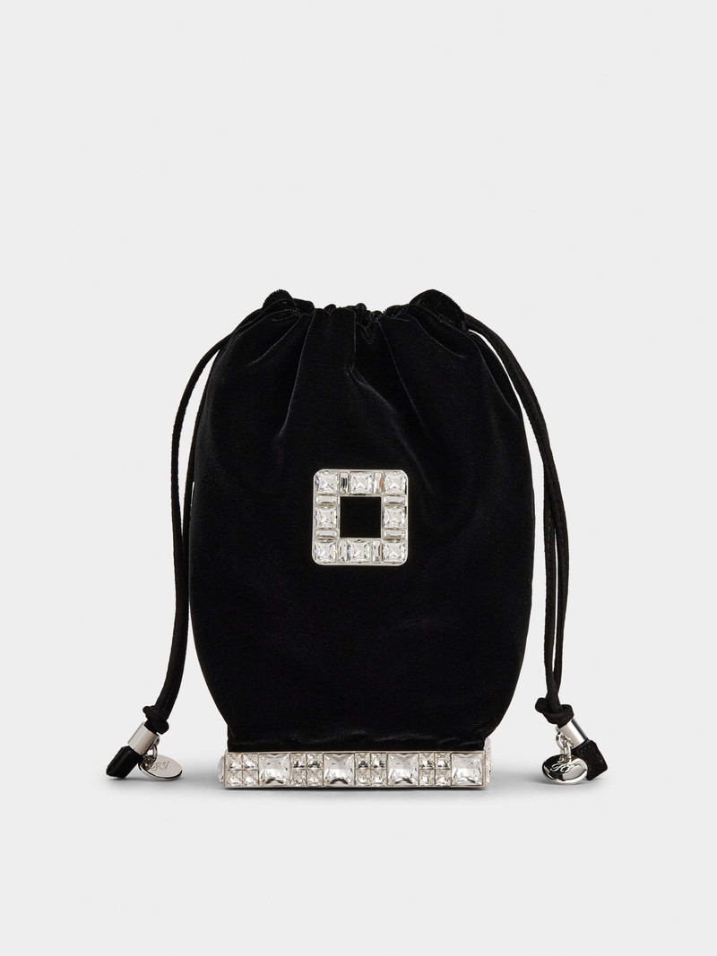 Viv' Pocket Strass Cube Bag in Velvet 1