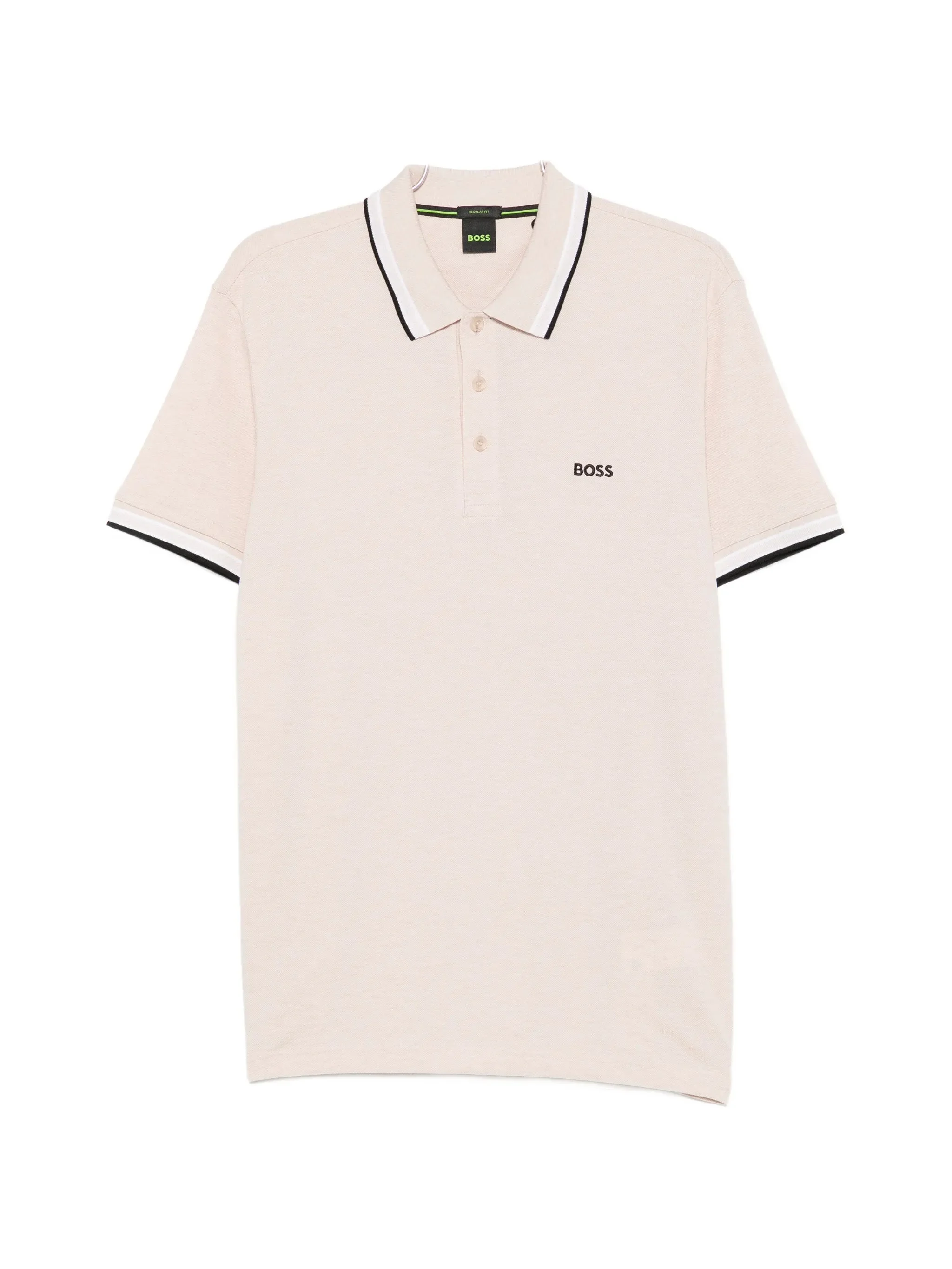Boss Logo-embroidered Tipped Polo Shirt - 1