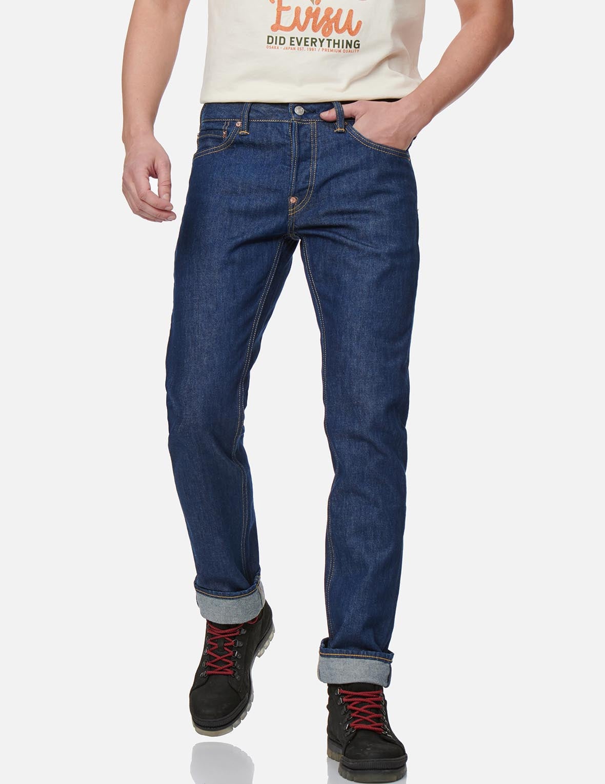 Duo-Style Pocket Slim Fit Jeans #2010 - 8