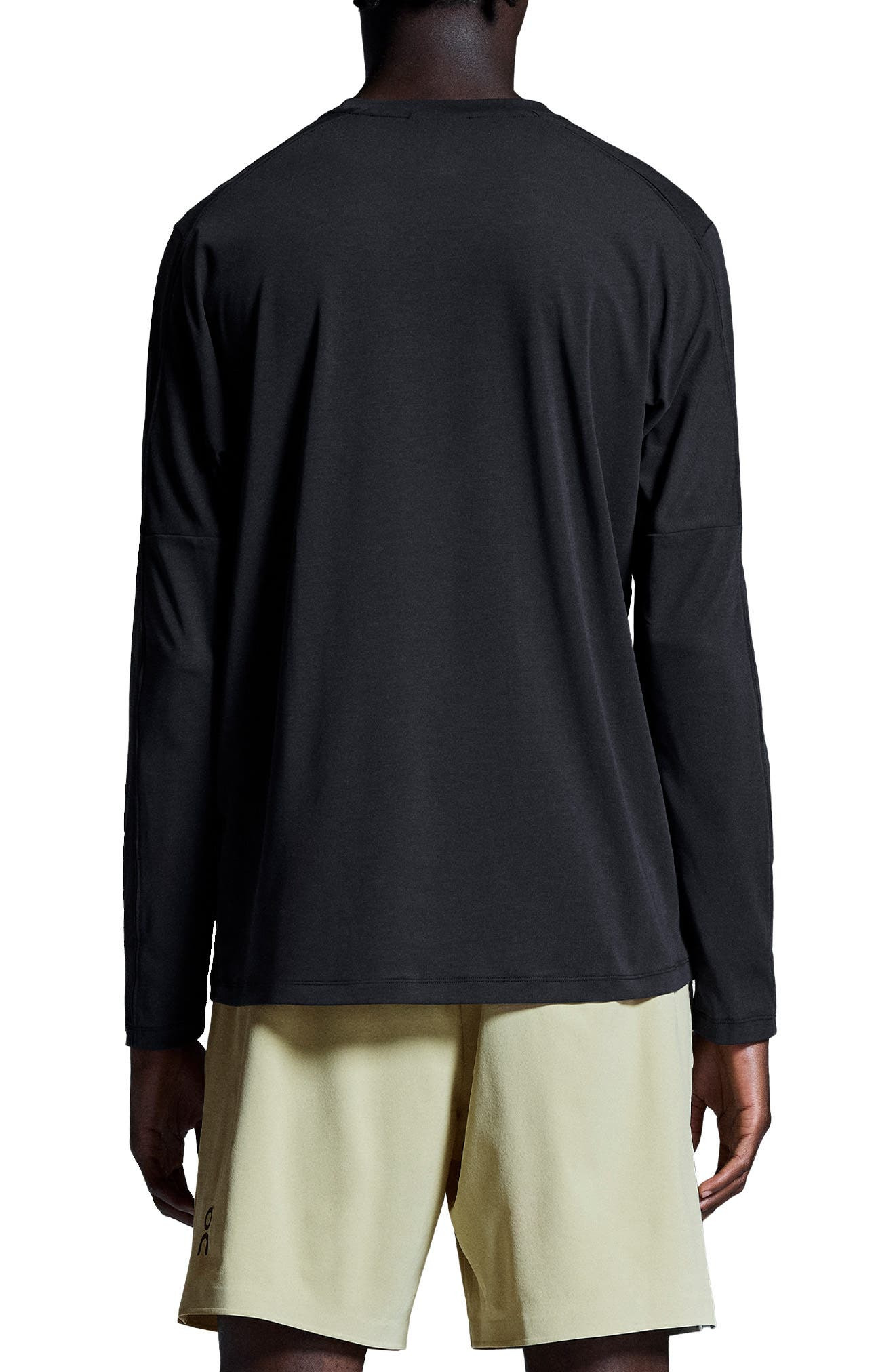 Focus Long Sleeve Pima Cotton Blend T-Shirt in Black at Nordstrom - 2