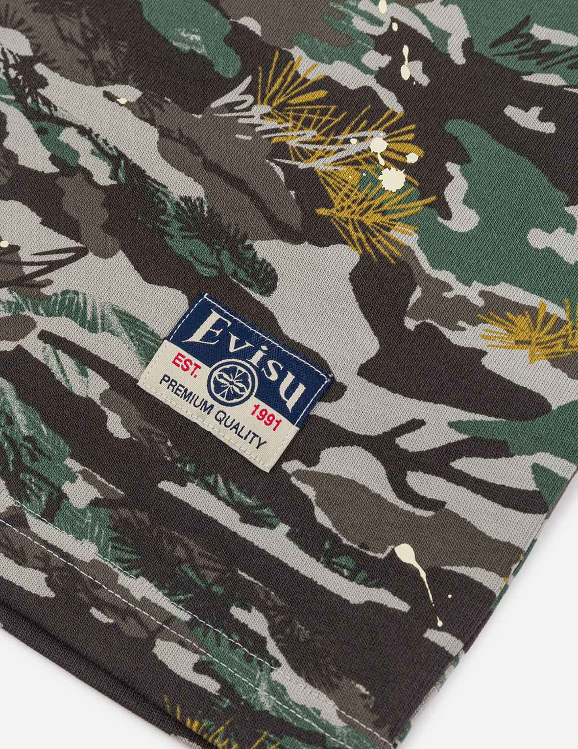 Graffiti-Style Seagull and Logo Print Relax Fit T-Shirt - 9