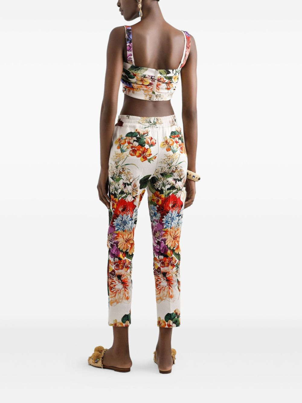 floral-print trousers - 3