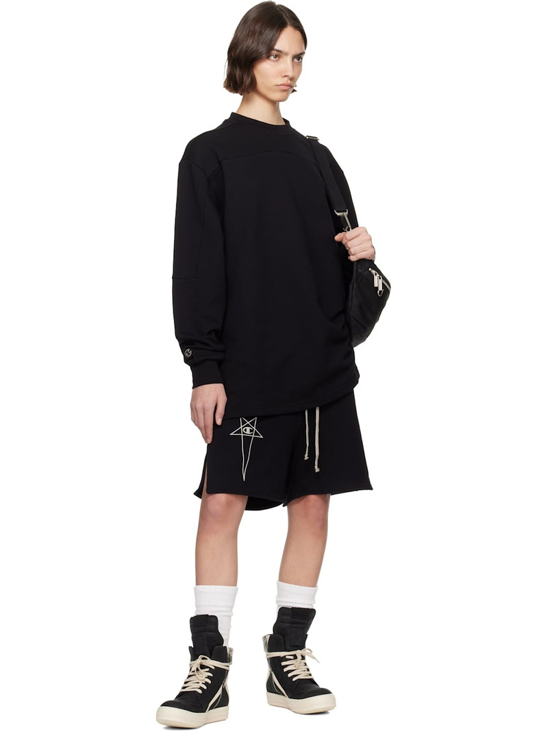 Rick Owens Black Champion Edition Girdered Sweatshirt outlook