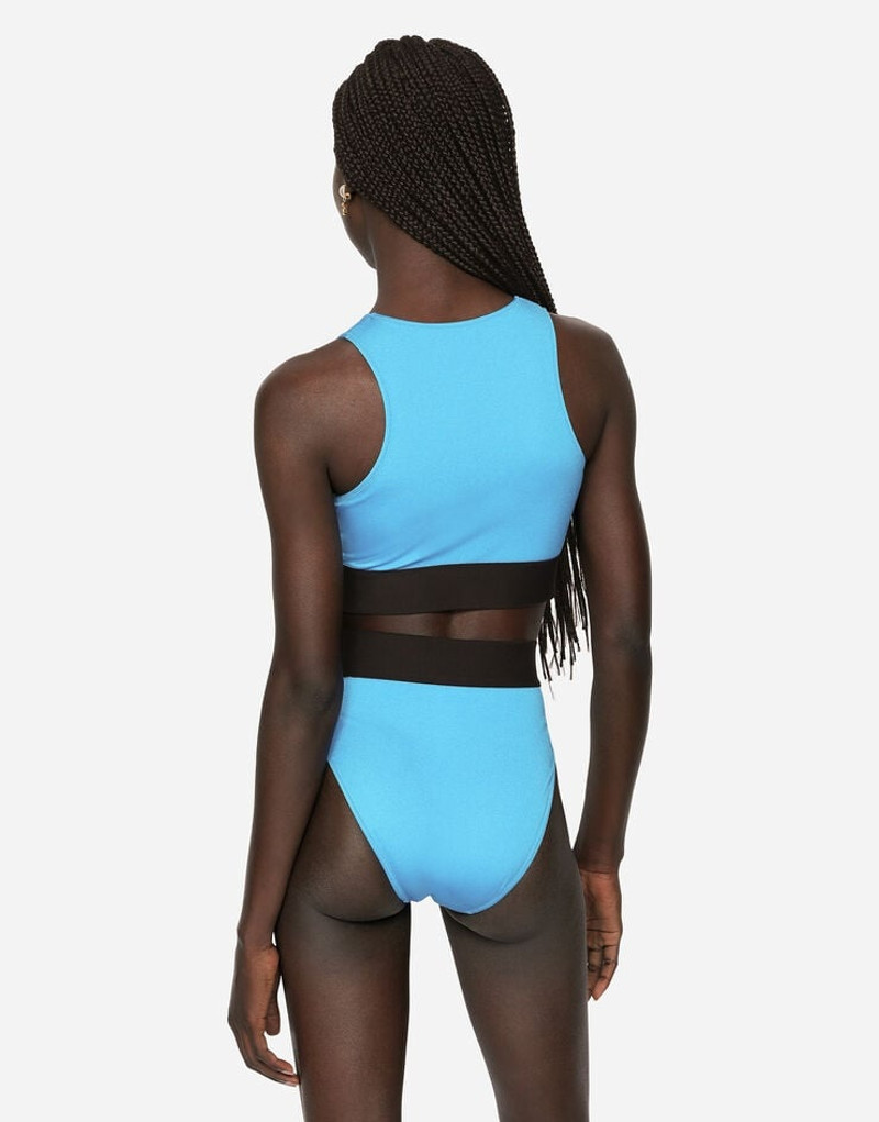 Dolce & Gabbana Halterneck bikini with branded elastic outlook
