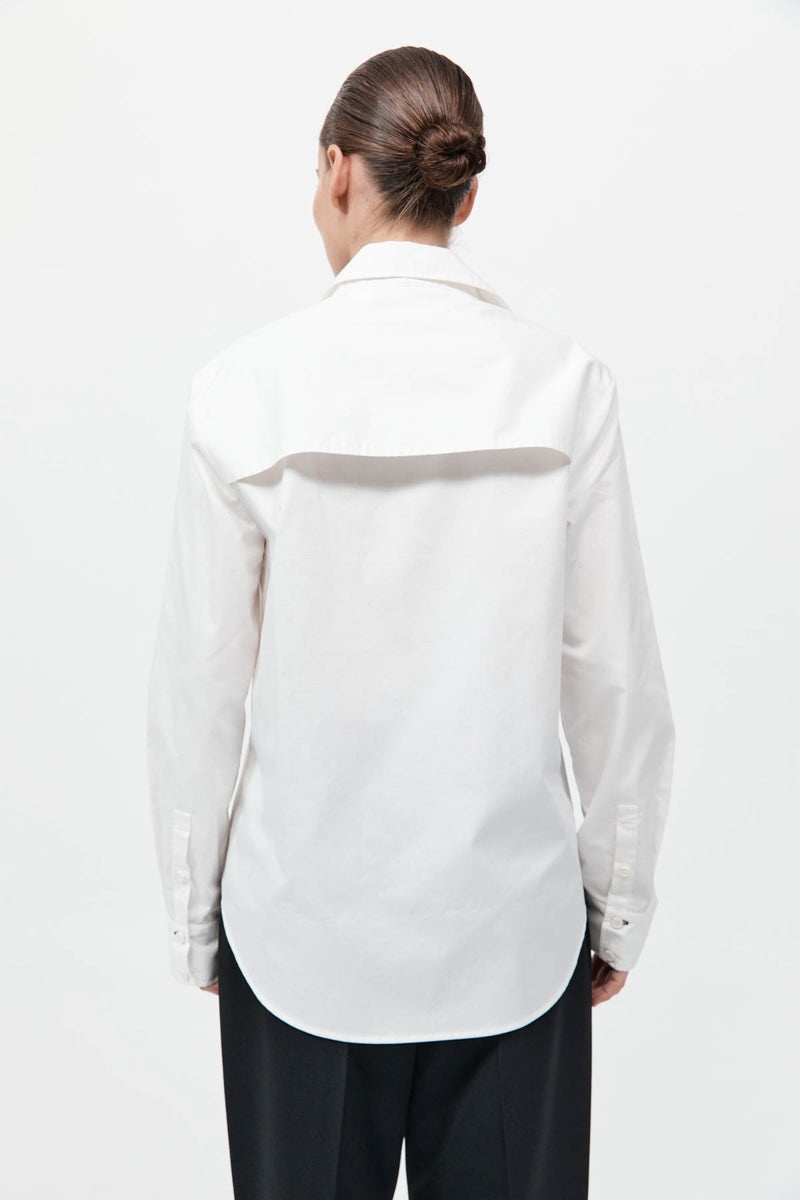 Detachable Tie Shirt - White - 6