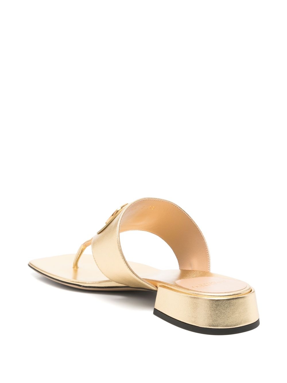 VLogo leather sandals - 3