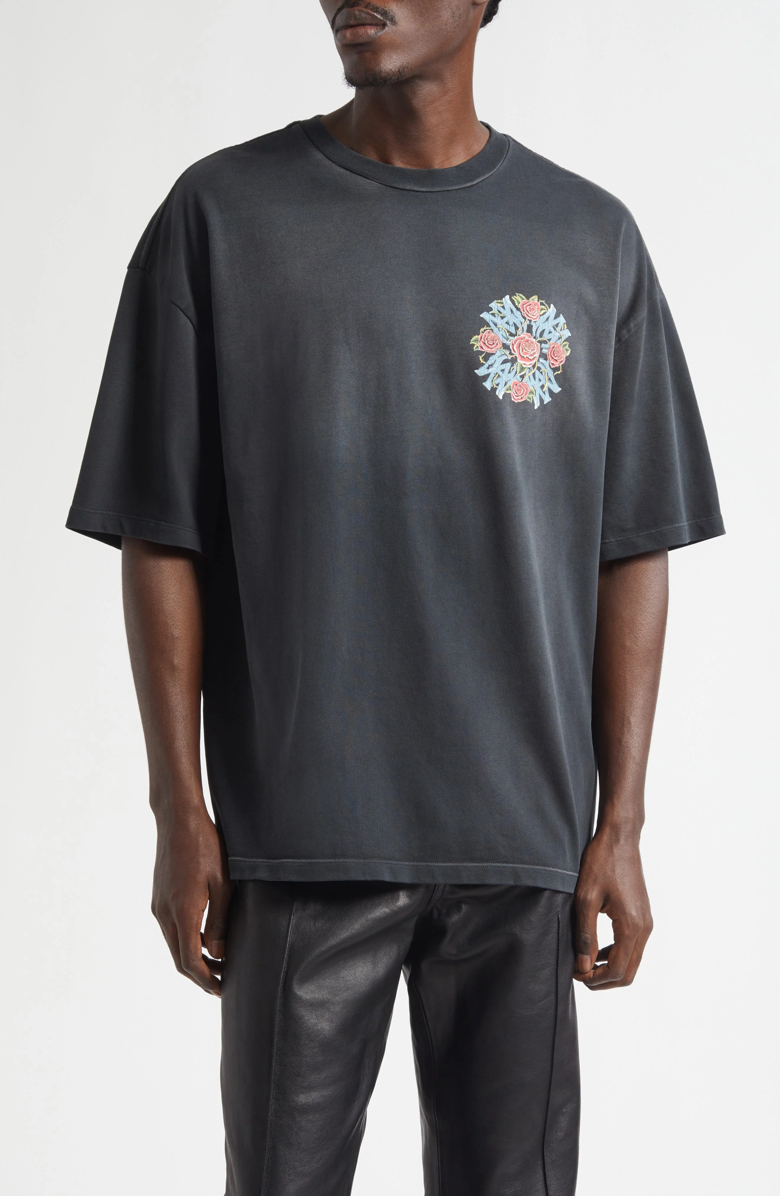 AMIRI Oversize Out for Trouble Graphic T-Shirt in Black at Nordstrom - 1