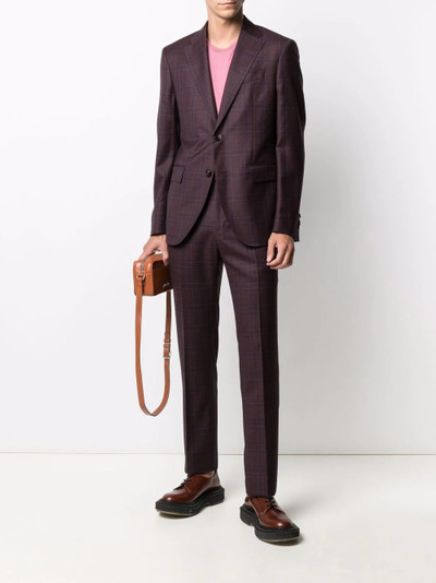 Etro check pattern single-breasted suit outlook