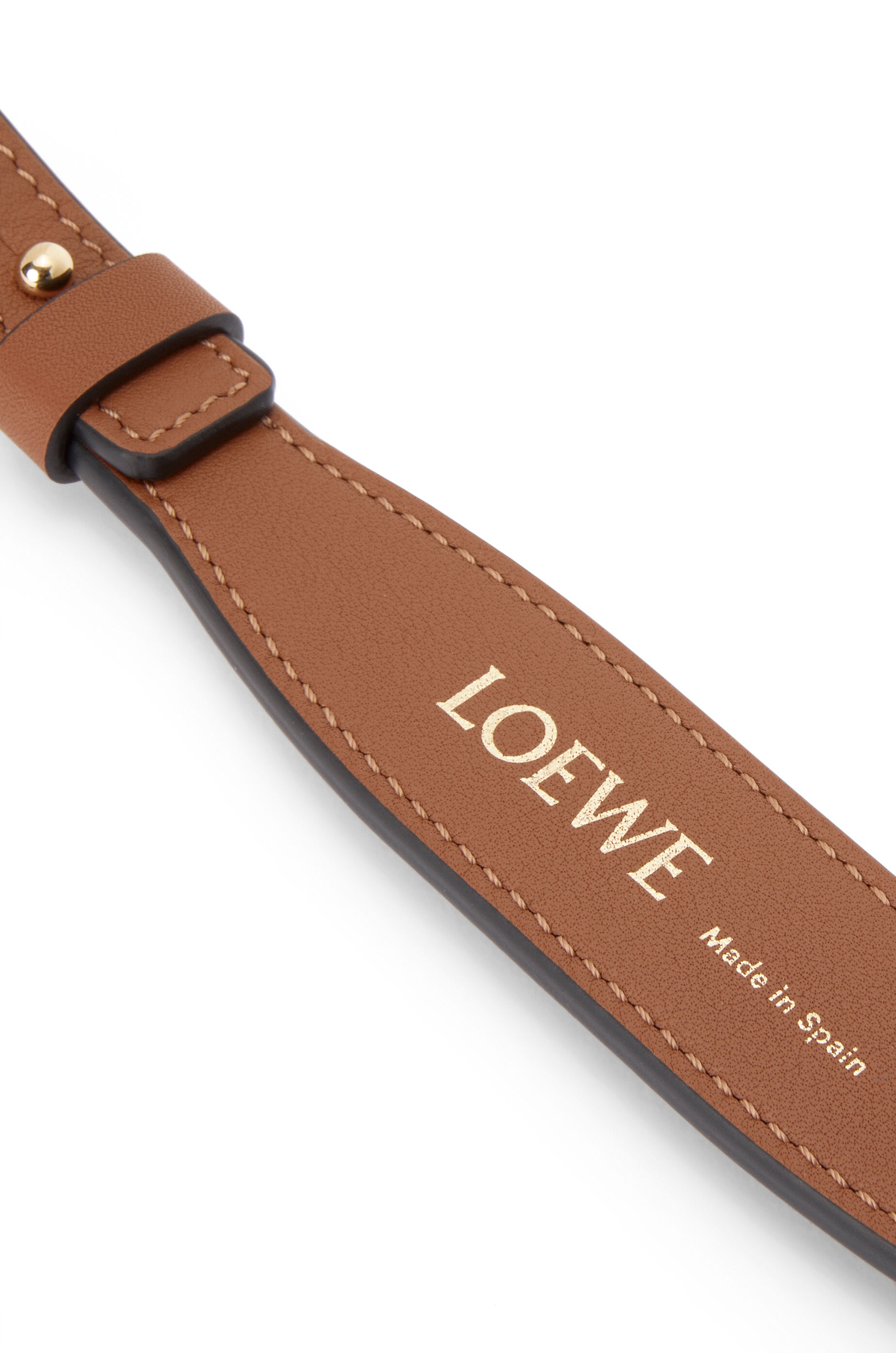 Branded short strap in classic calfskin - 3