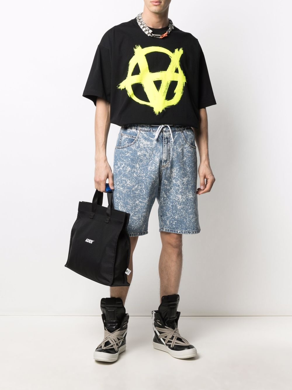 Inverted Anarchy print T-shirt - 2