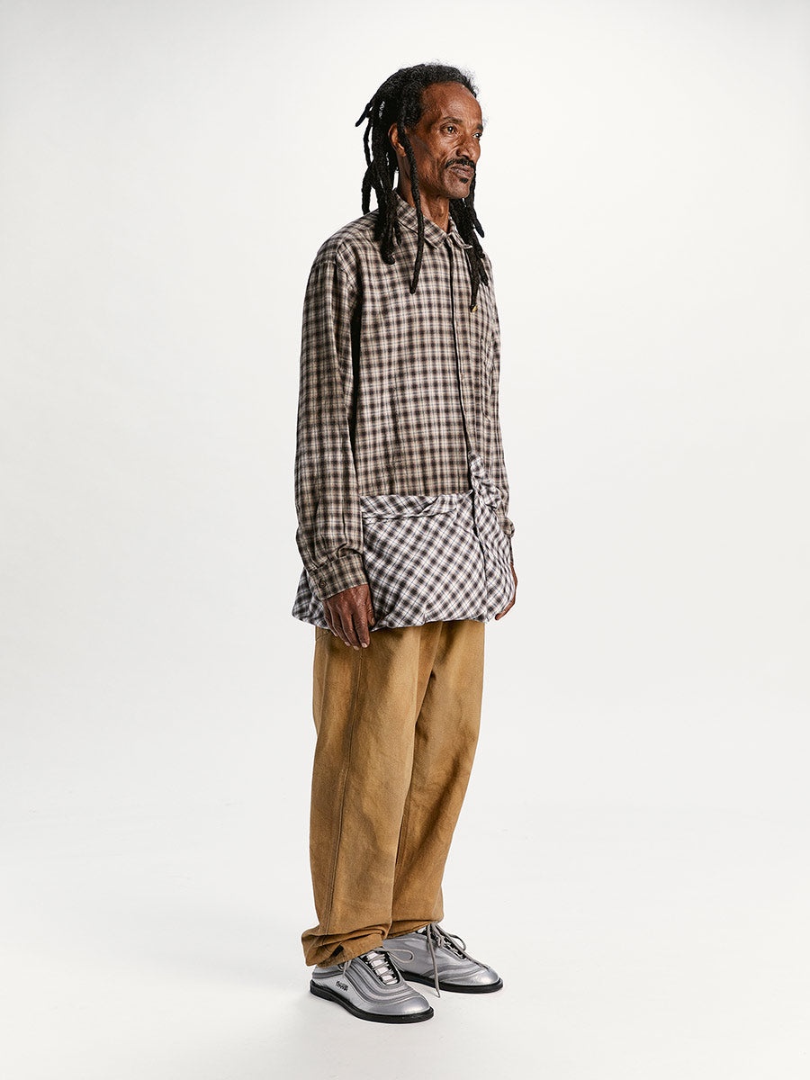MAGLIANO Criny Shirt Brown Check Print | REVERSIBLE
