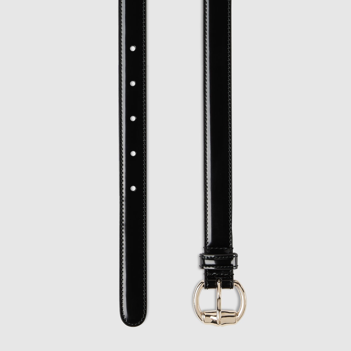 Thin belt with metal bamboo buckle - 2