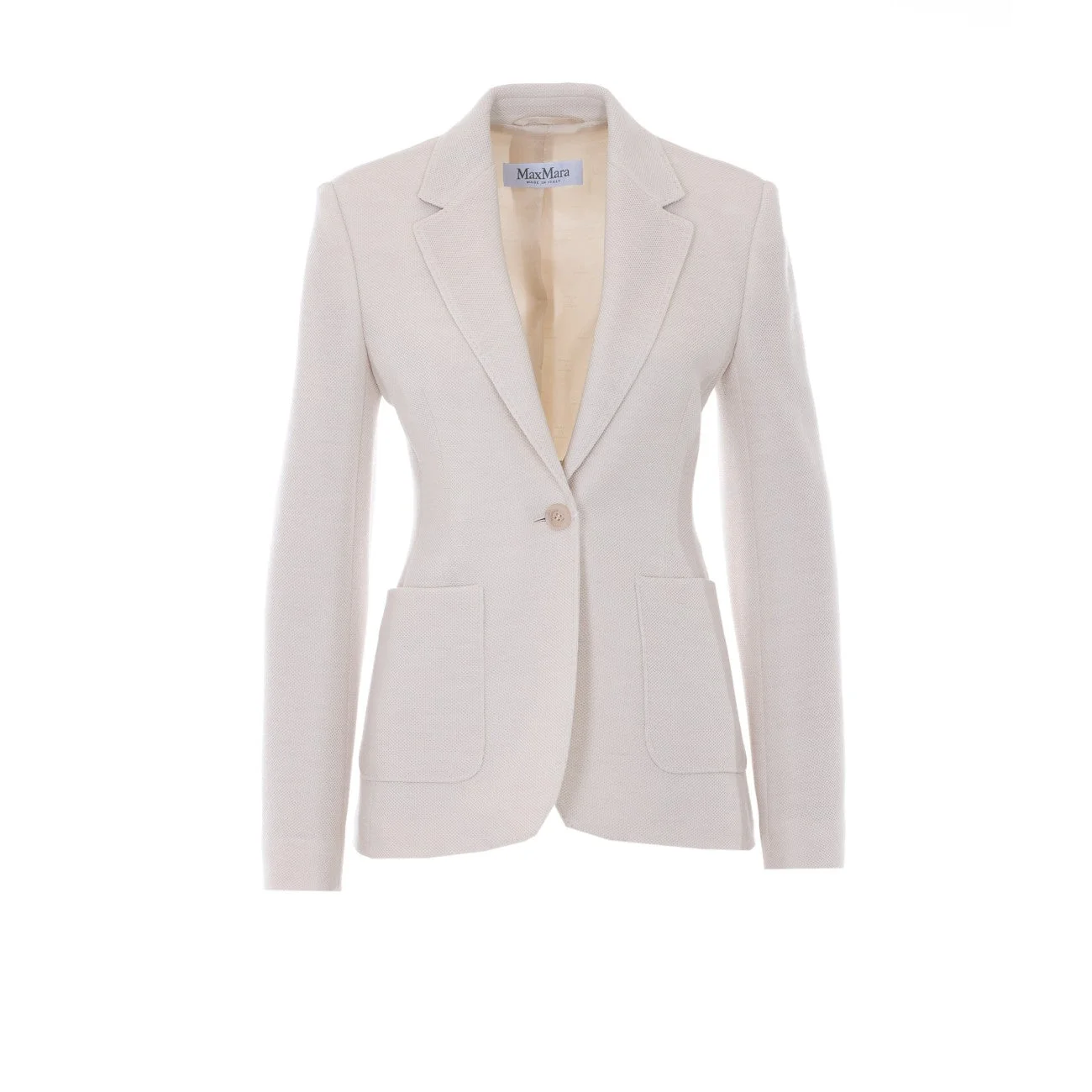 Max Mara Women Utilita Single-Breasted Blazer In Jersey Piquet - 1