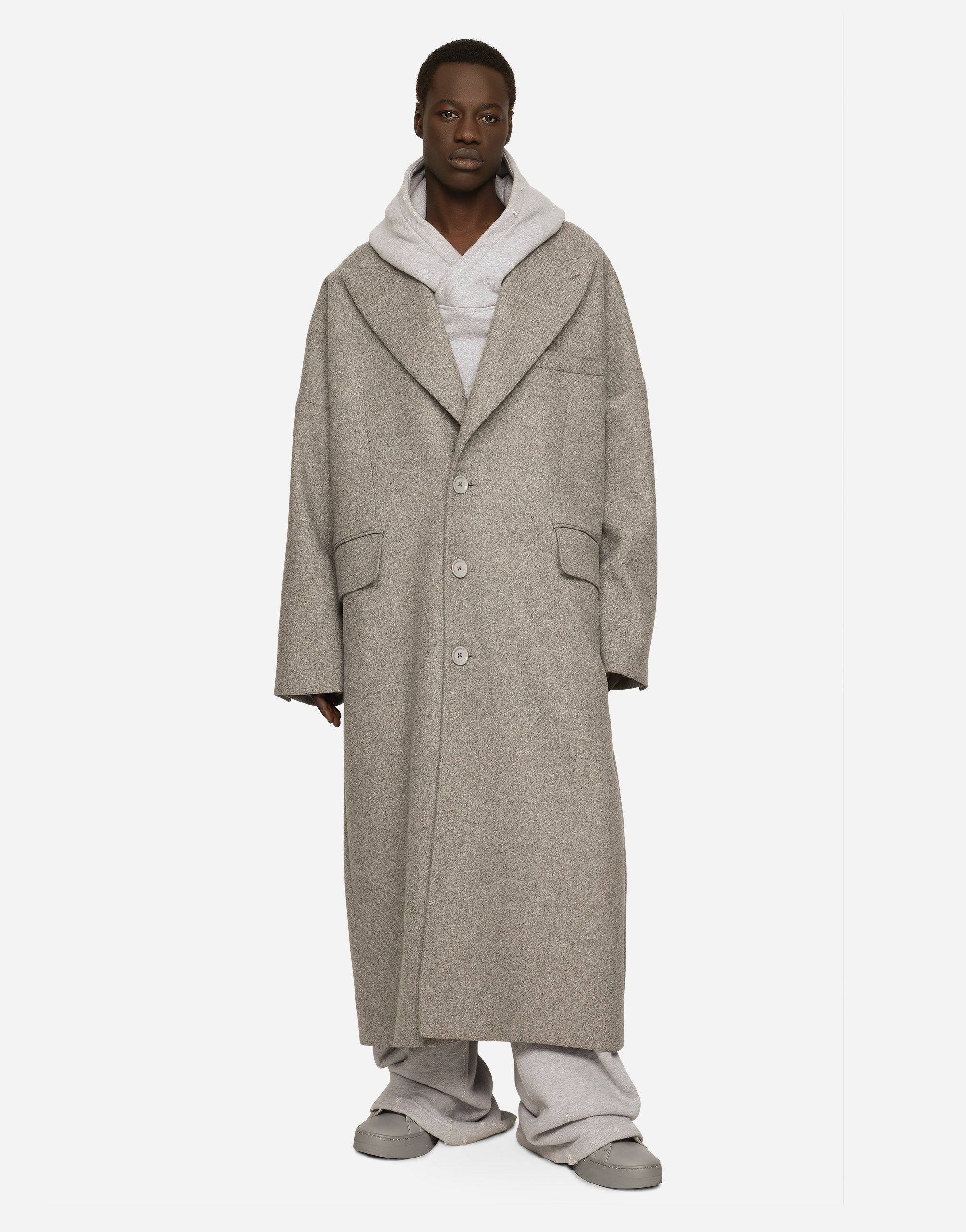 Deconstructed single-breasted wool coat - 2