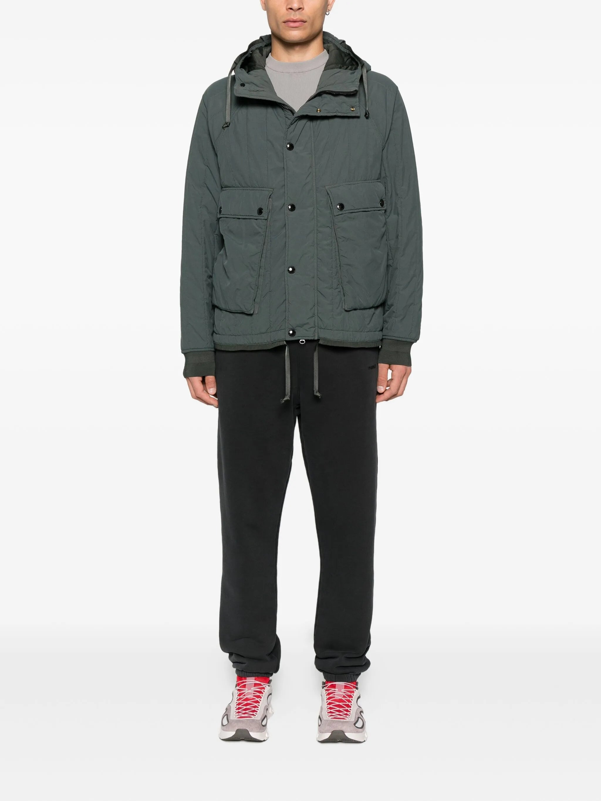C.p. Company Quilted Hooded Jacket - 5
